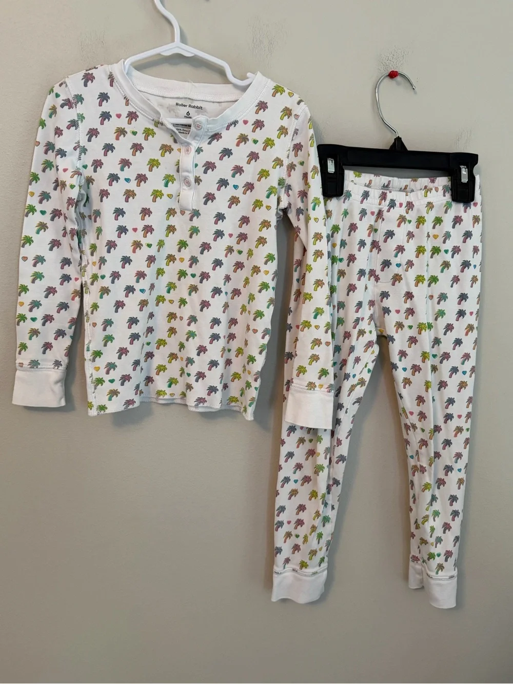 Roller Rabbit Colorful Palm Tree Print Pajama Set